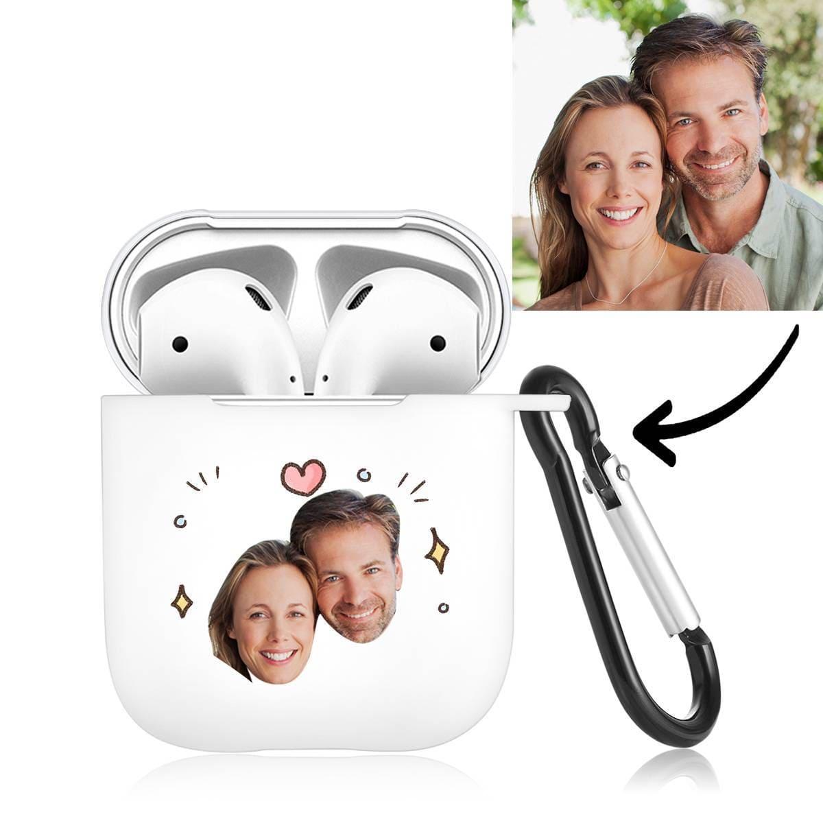 Custom Photo Earphone Case for AirPods Couple's Keepsake Gift White - Avatar