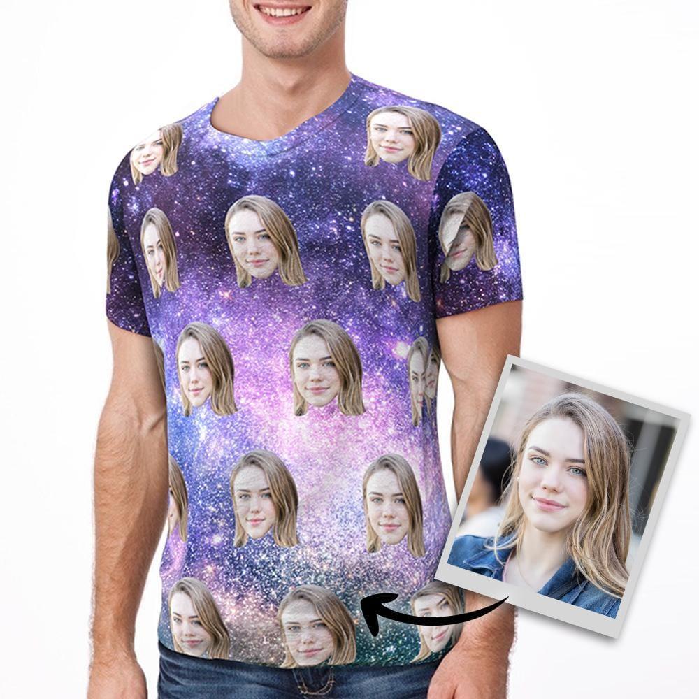 Face T-Shirt Long-distance Relationship Gift - Galaxy