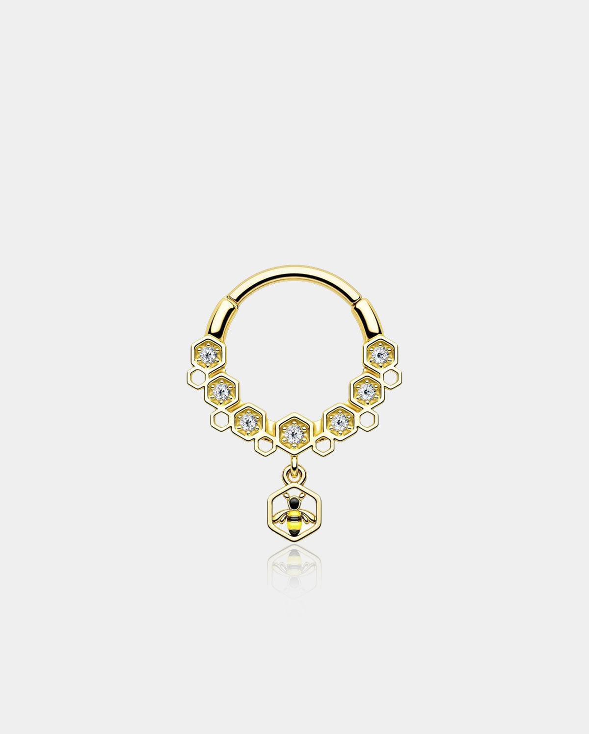 Bee and Honeycomb Segment Septum Ring
