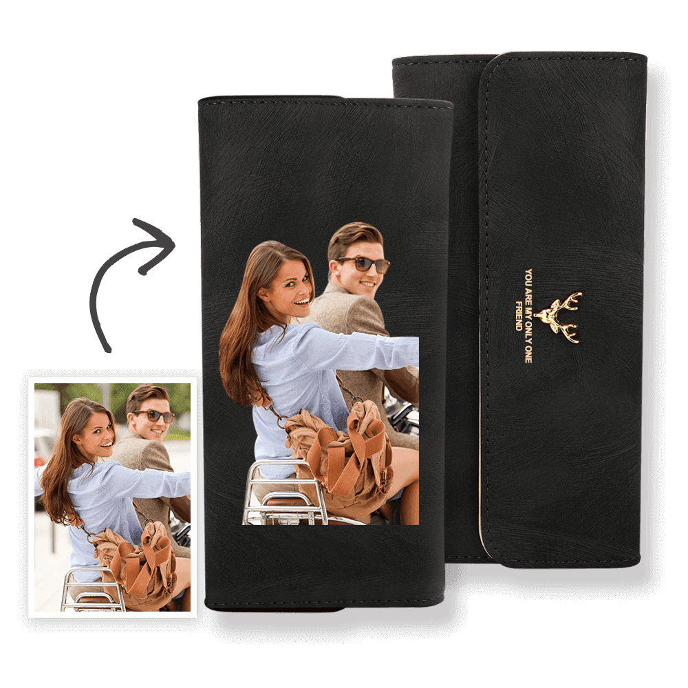 Anniversary Gift Picture Wallet For Her -Black