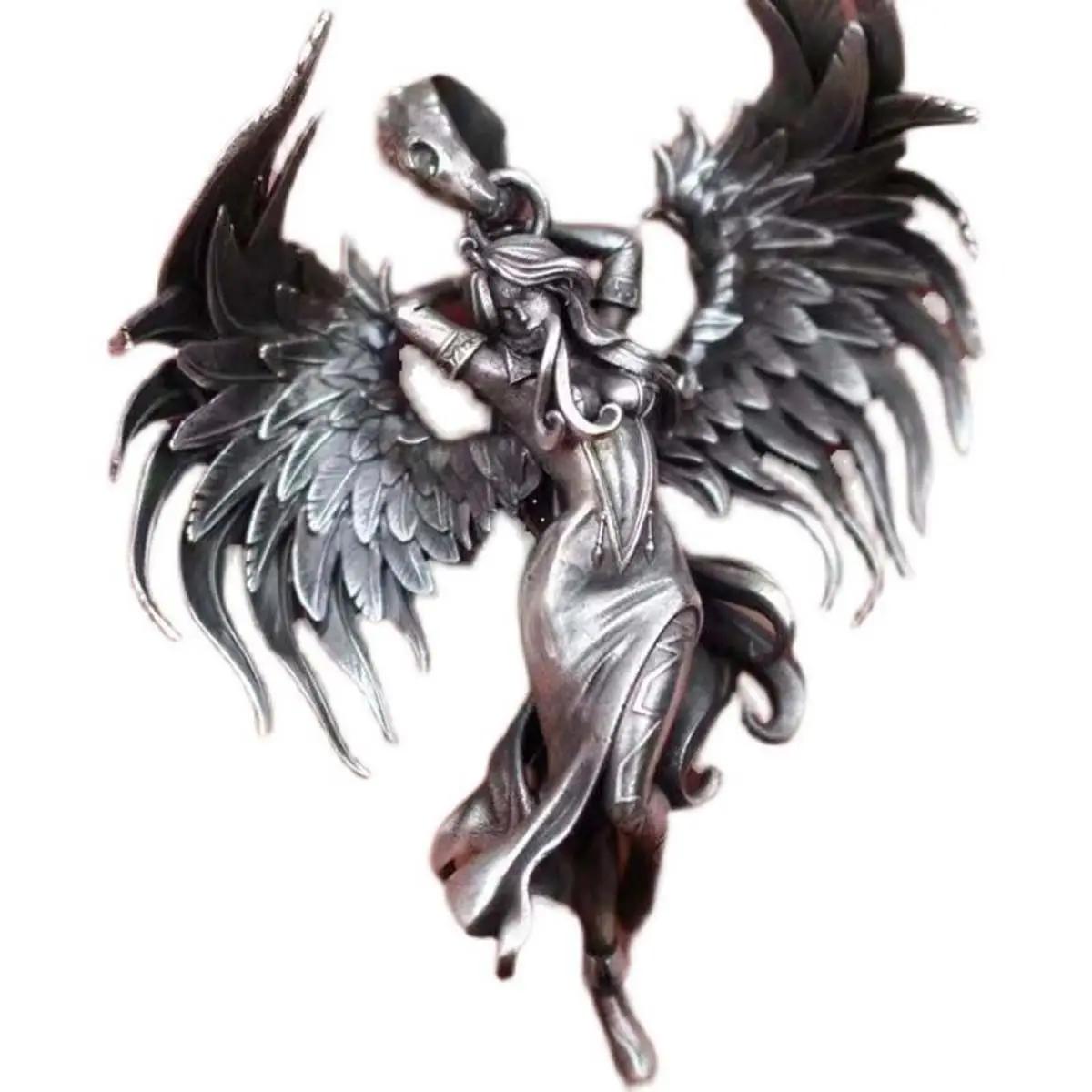 Evil angel necklace wings pendant men and women Valentine's Day gift personalized versatile fashion necklace