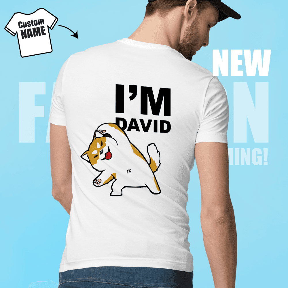 Custom Shirt Cartoon Gifts for Cat Lovers Custom Name T-shirt women's