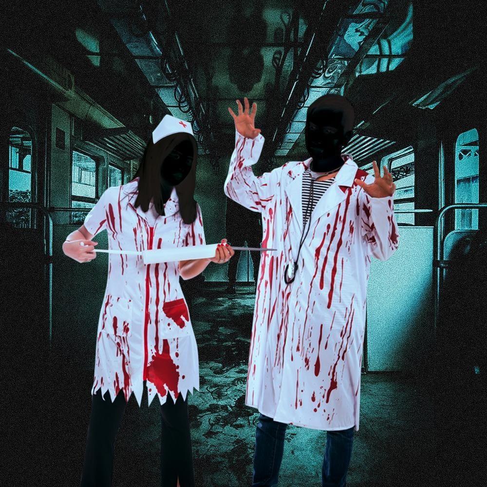 Halloween Bloody Nurse Costume Dress Outfit Nurse Cosplay