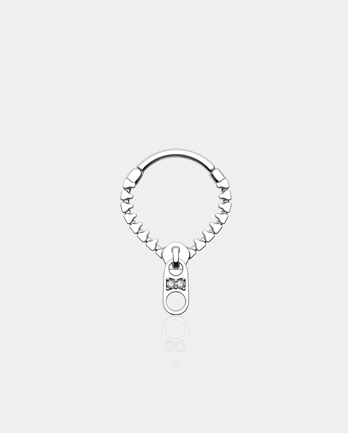 Zipper Style Clicker Septum Ring - 8mm