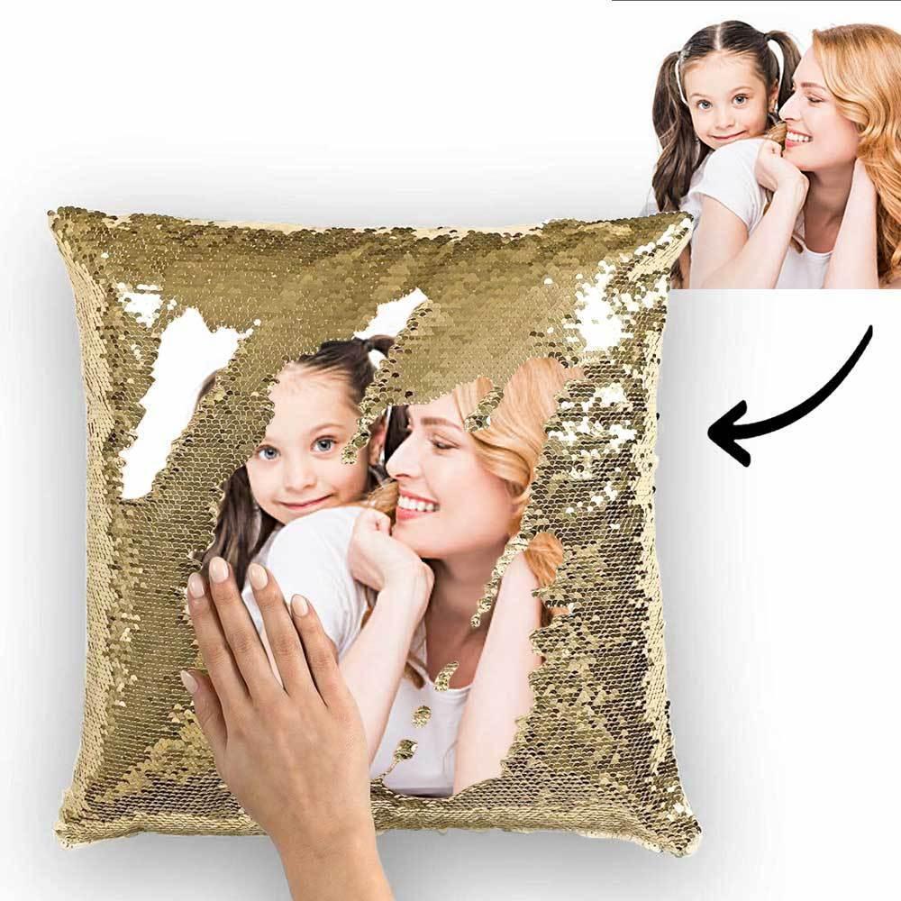 Gift For Mom Custom Sequin Pillow Mother's Day Gift