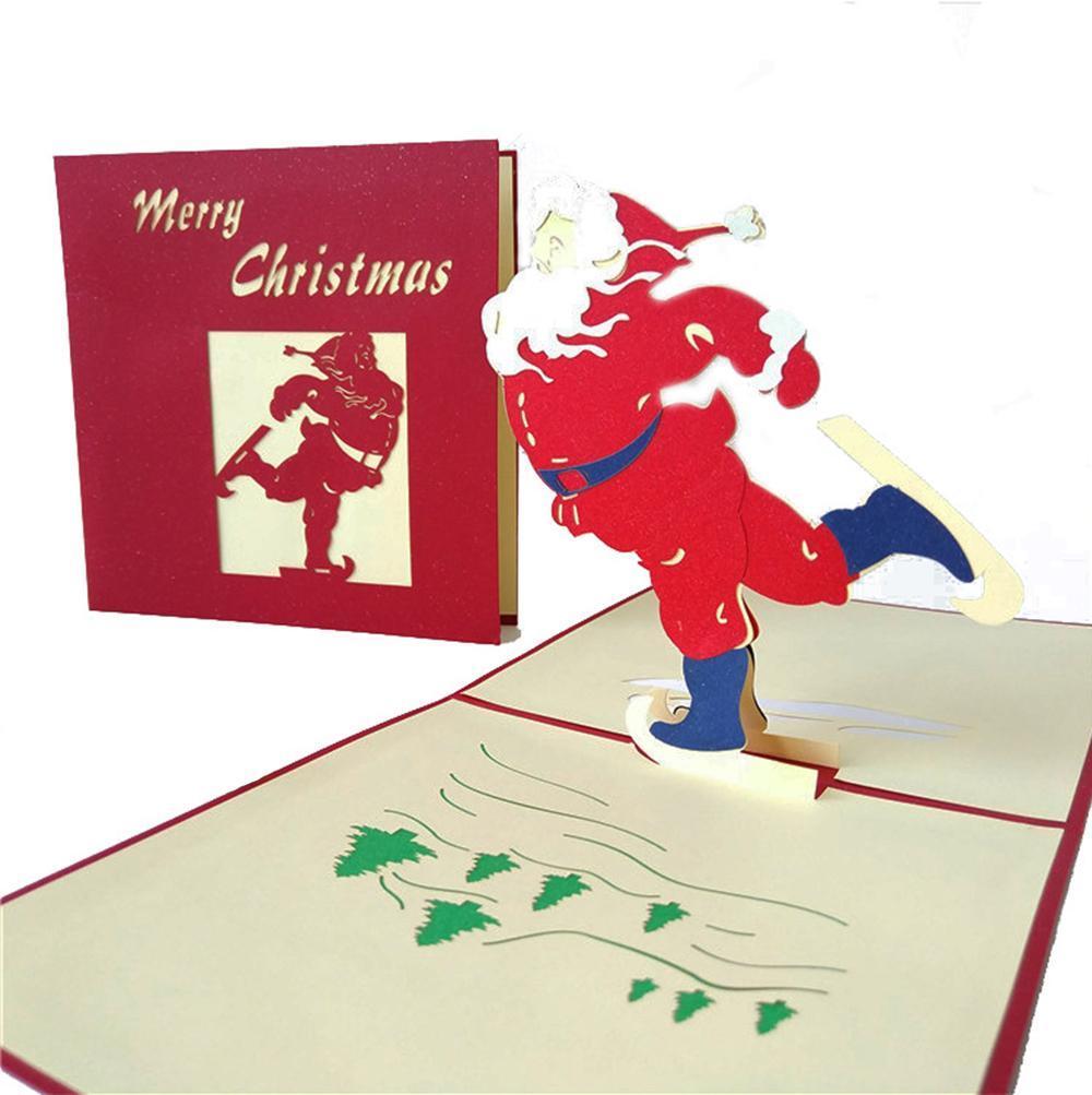 Santa Claus Christmas Cards Pop Up Christmas Greeting Card