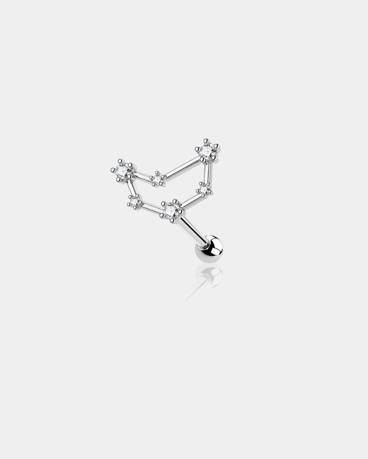 Zodiac Star Constellation Cartilage Stud - Capricornus