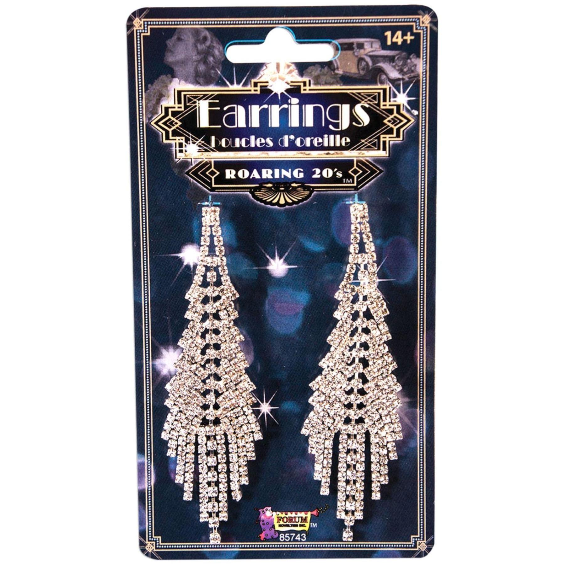Rhinestone Flapper Earrings