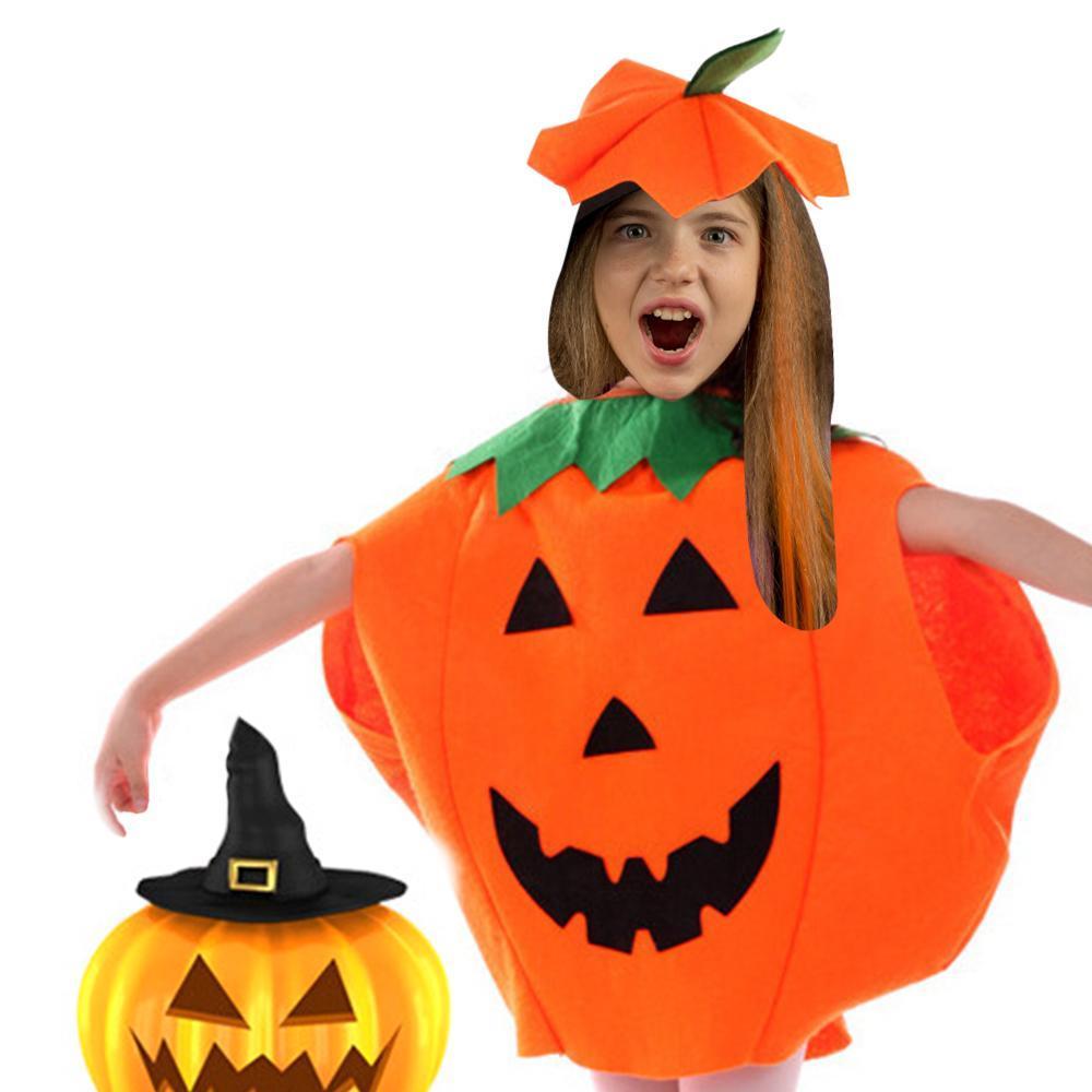 Halloween Pumpkin Costume for Kids Children Cosplay Party Dress Up