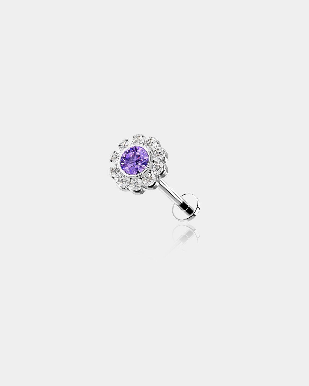 Flower Internally Threaded Titanium Helix Stud
