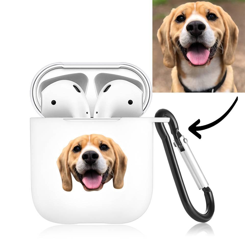 Custom Photo Earphone Case for AirPods Lovely Dog White, Earphone Cover Protective Cover - Avatar