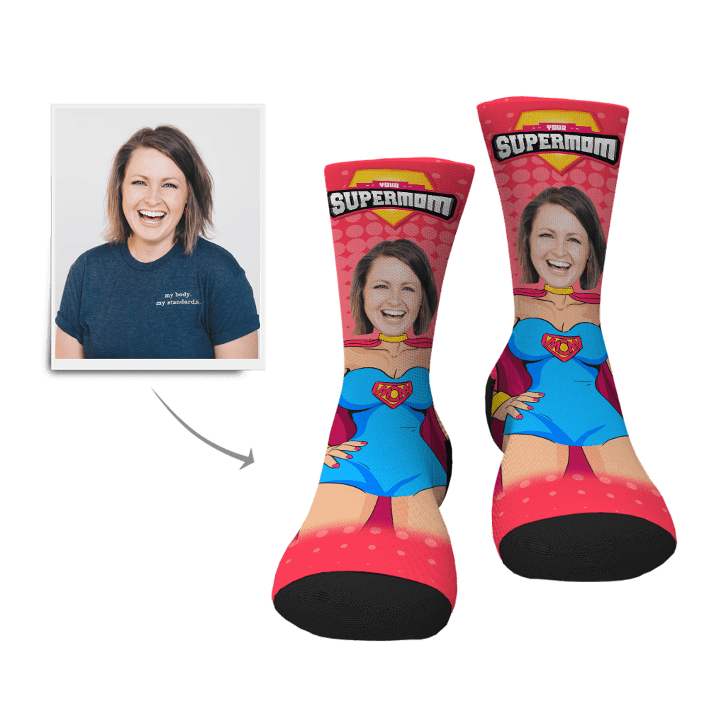 Face Sock Christmas Gift For Mother - My Super Mom