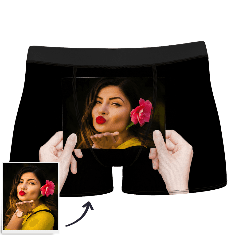Custom Boxer Shorts - Girlfriends Smile Face