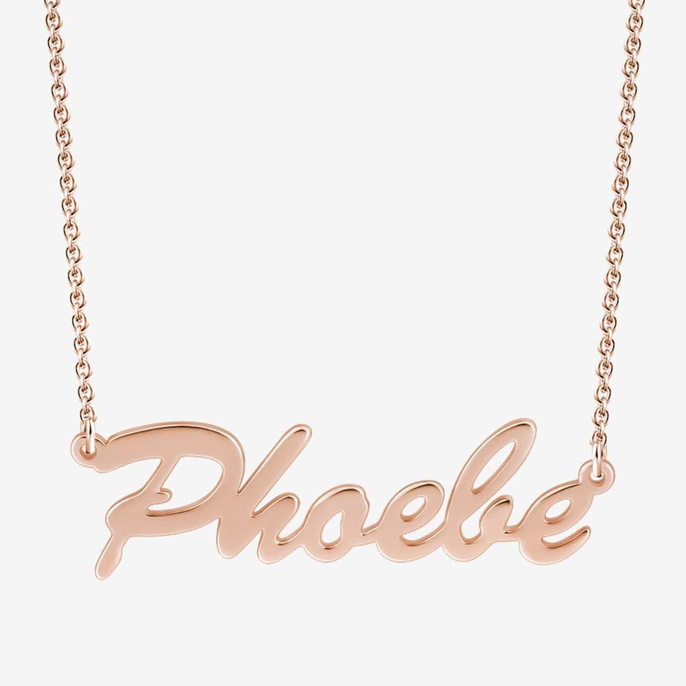 Name Necklace Sympathy Gifts for Loss of Mother - Rose Gold Plated