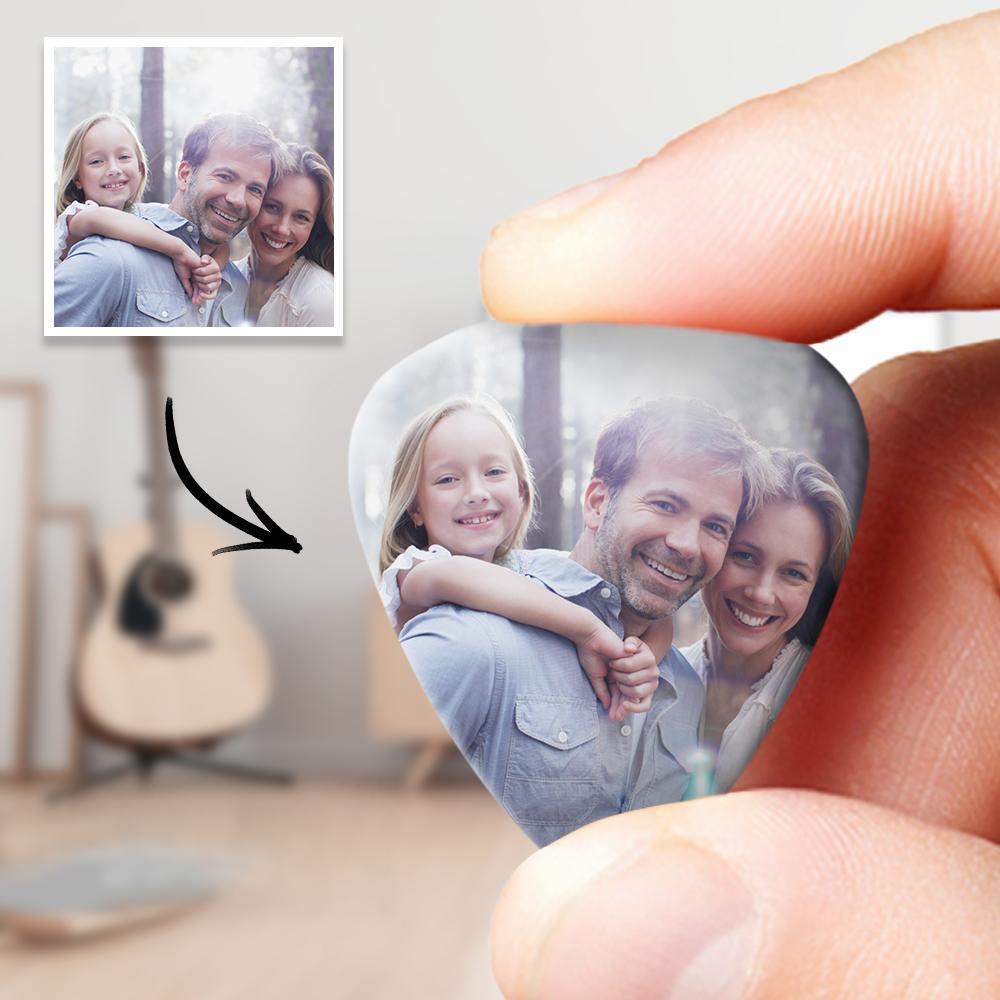 Father's Day Gift Custom Photo Guitar Pick Family Gift - 12pcs