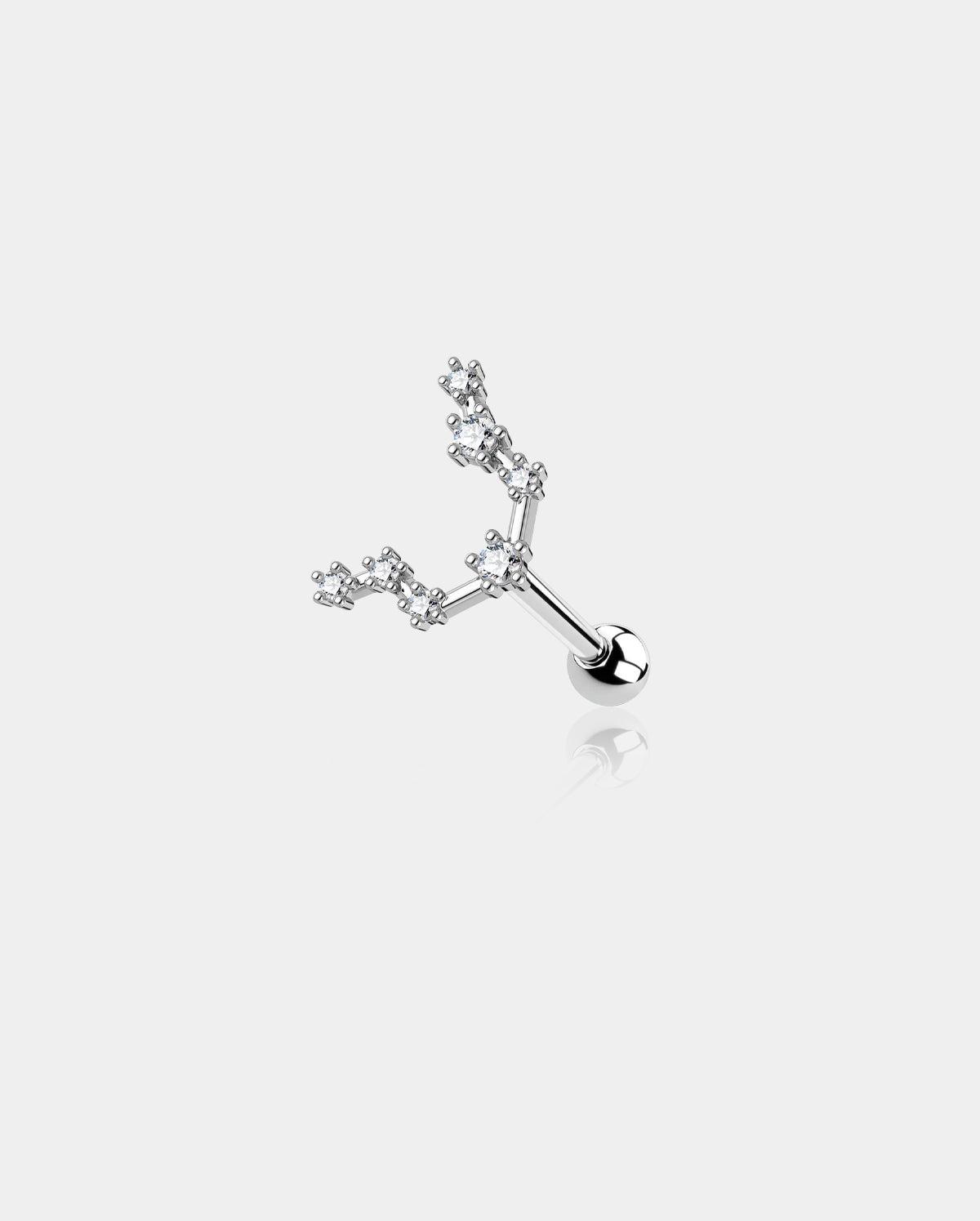 Zodiac Star Constellation Cartilage Stud - Pisces