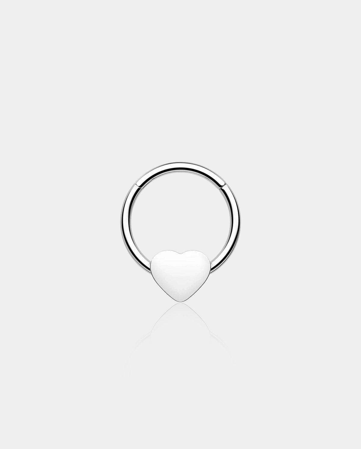 Pure Heart Segment Septum Ring - Silver / 8mm