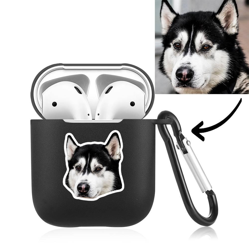 Custom Photo Earphone Case for AirPods Lovely Dog Black - Avatar