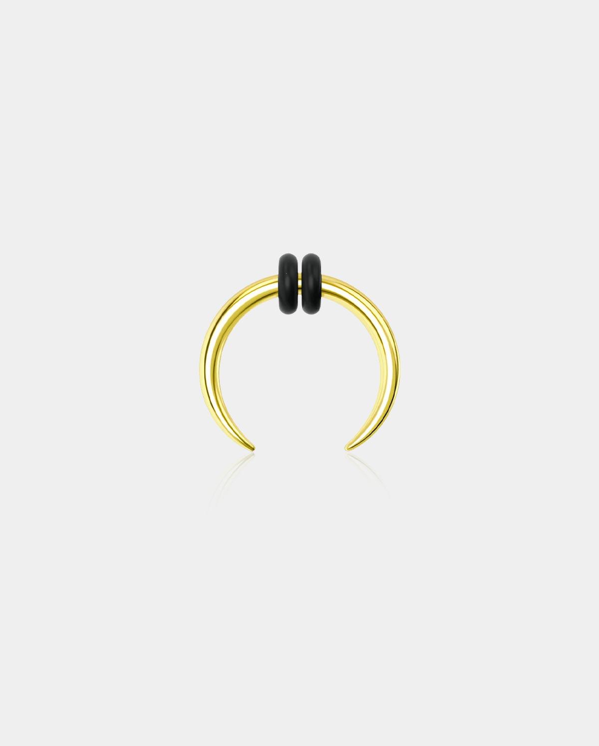 8-16G Cresent Horseshoe Septum Ring - Gold / 16G/1.2mm / 8mm