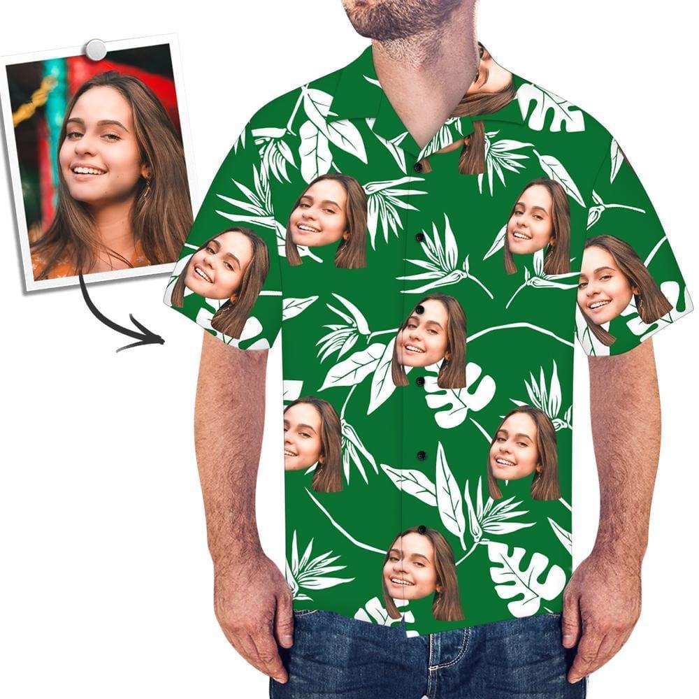 Printed Hawaiian Shirt For Grandpa - Green