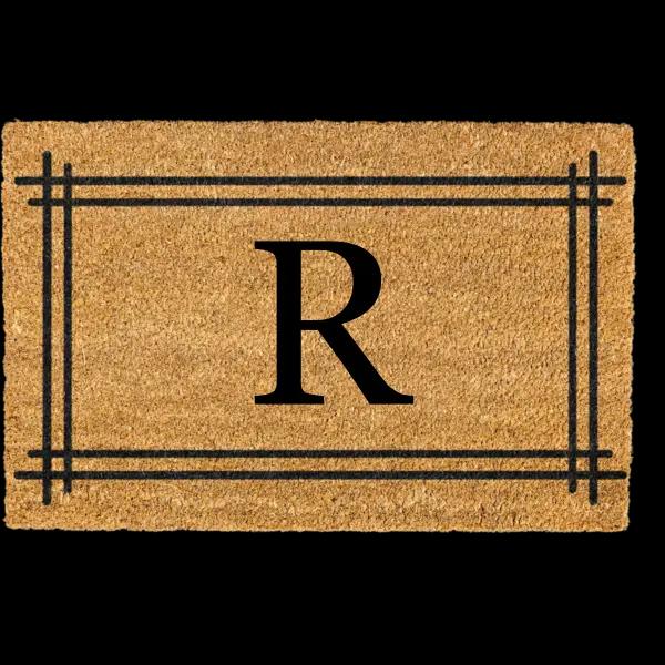 Personalized Monogram doormat with Double Border