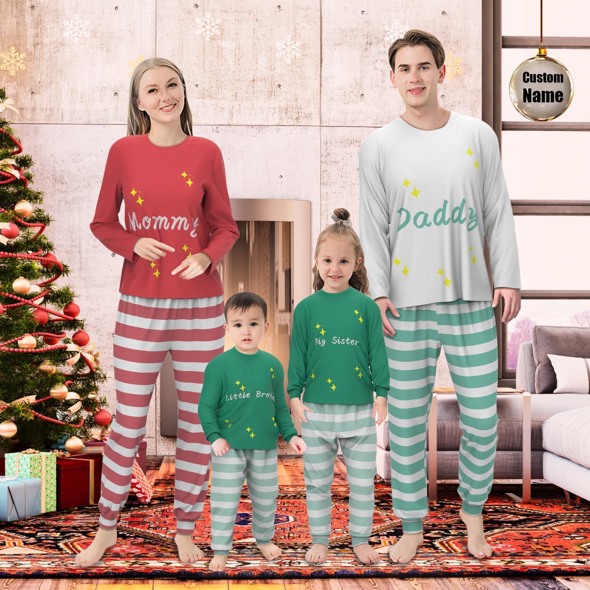 Custom Name pajamas Christmas Pajamas Set For Family