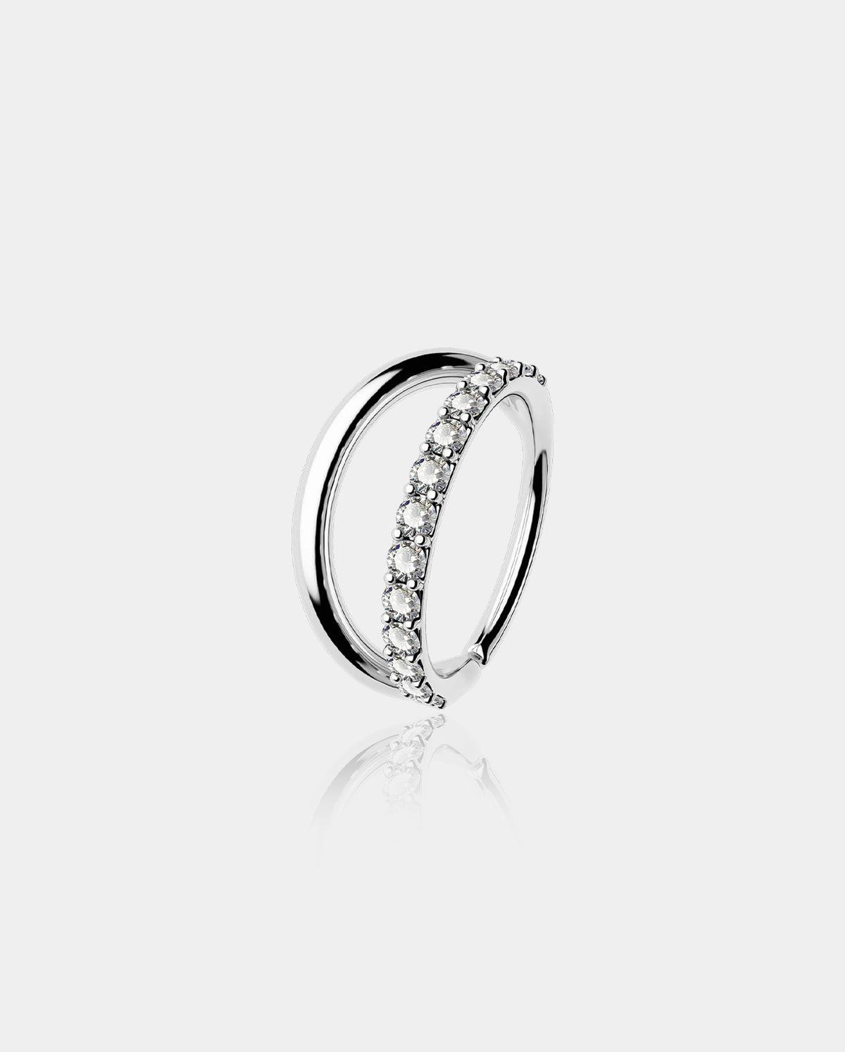 16G Double Hoop Helix & Conch Ring - 12mm