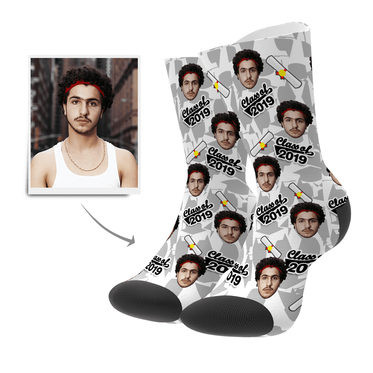 Graduation Gift Custom Socks Memorial Gift (Diploma)