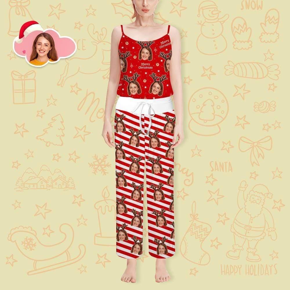Custom Face Camisole With Elk Christmas Gift for Women