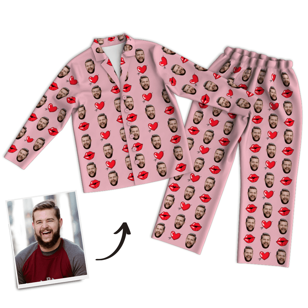 Custom Face Pajama Set Anniversary Gifts For Boyfrined - 6 Colors
