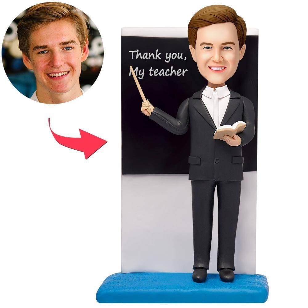 Custom Bobblehead Male Teacher Standing On The Podium Gifts For Him