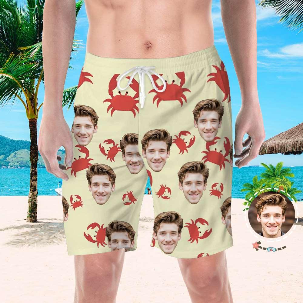 Custom Face Shorts Custom Swim Trunk Face Beach Shorts