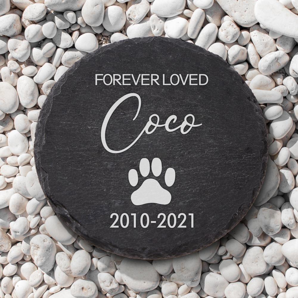 Dog Headstones Round Pet Memorial Stone Dog Memory Gifts