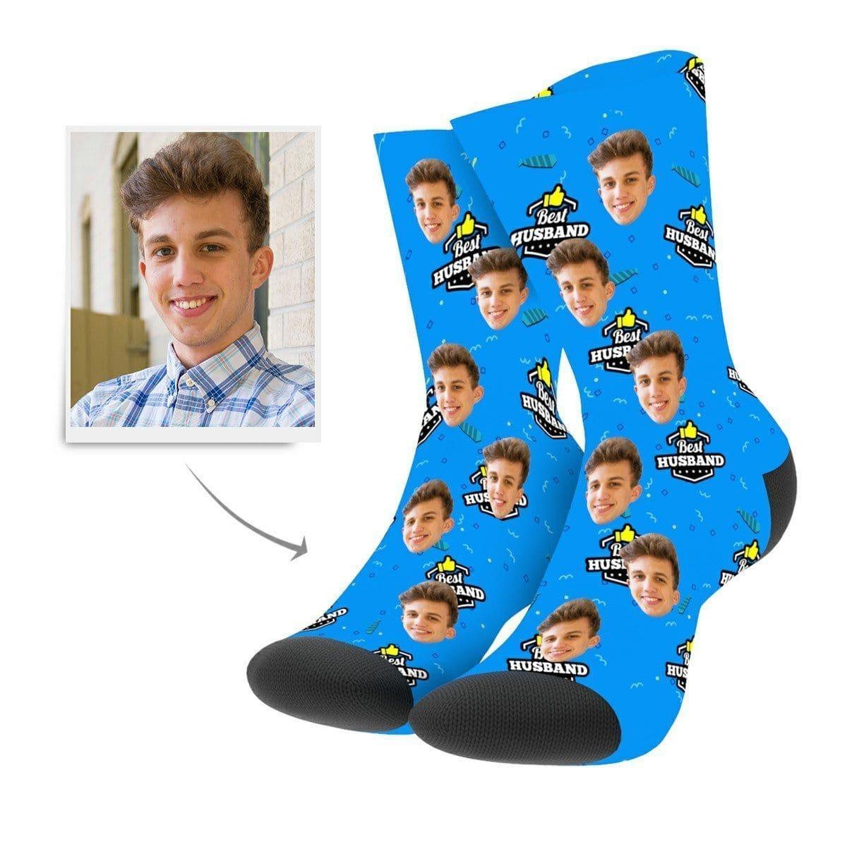 Husband Gift Custom Socks Anniversary Gift - "Best Husband"
