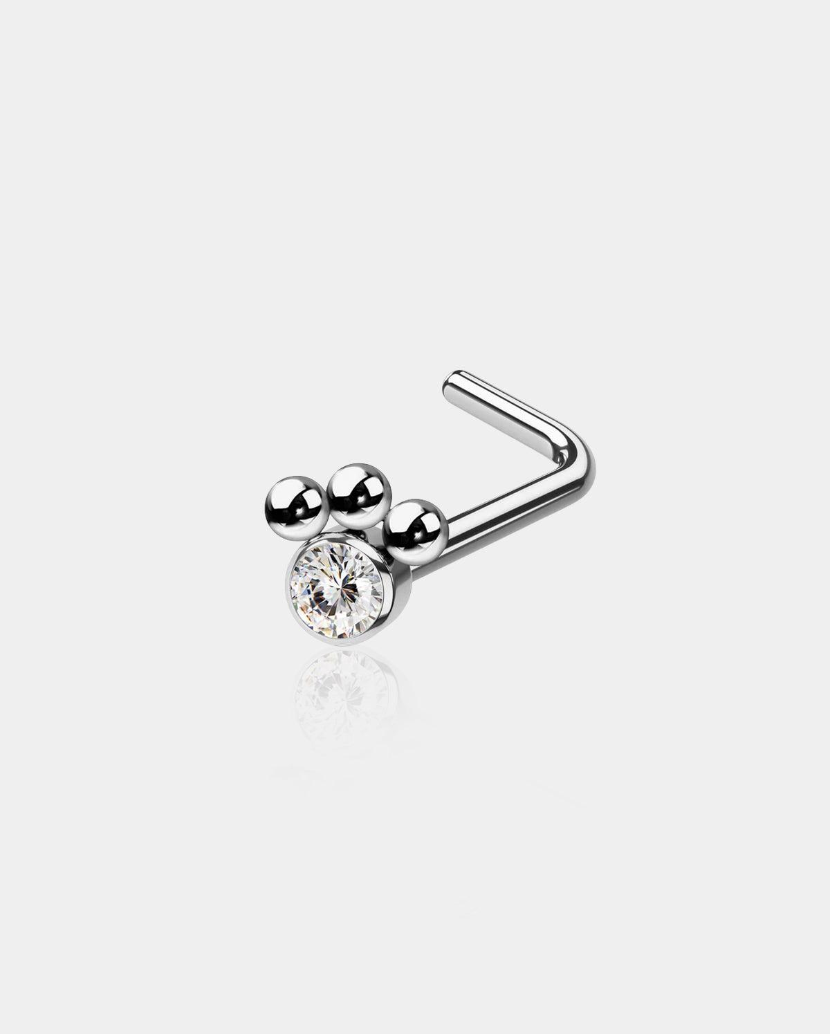 Pup Paw L-shaped Titanium Nose Stud