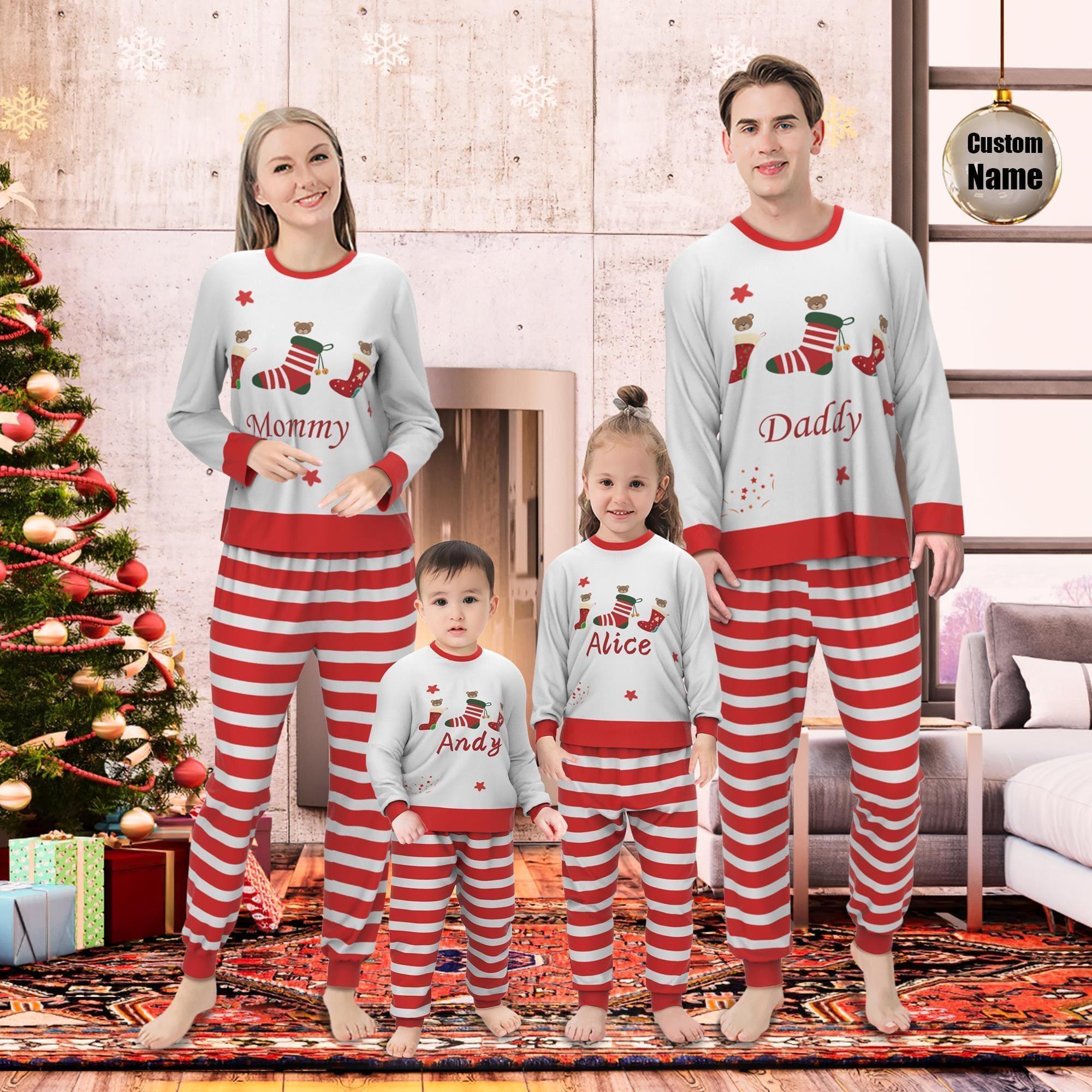 Custom Christmas Pajamas Set With Name Gift For Family