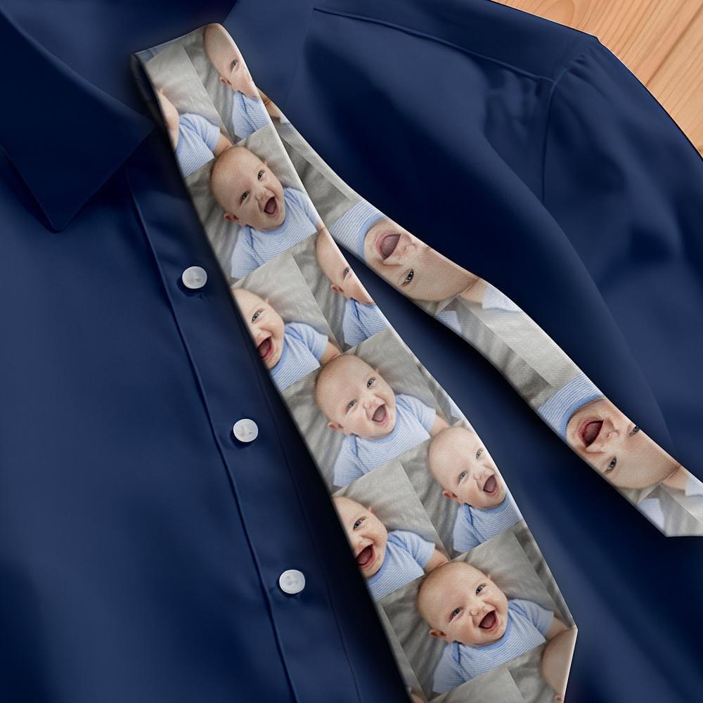 First Fathers Day Gifts Custom Tie - Grey