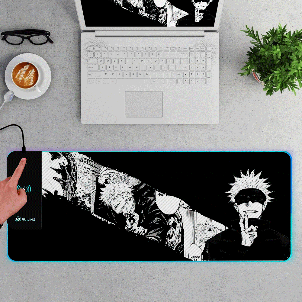Comic Mouse Pad Wireless Charging Mousepad For Gamers