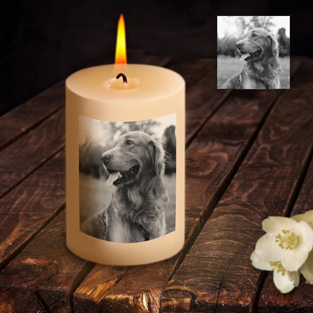 Personalized Photo Candle Picture Candles Sympathy Gifts Pet Memorial Gifts