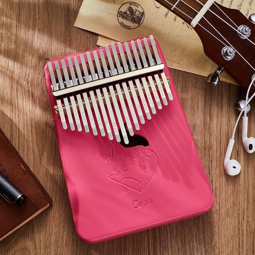 Kalimba 17 Keys Finger Piano Christmas Gifts for Cat Lovers with Tunning Hammer