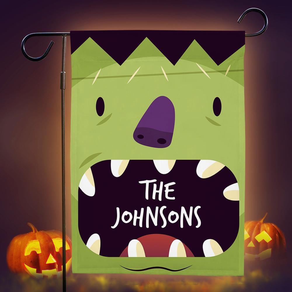 Custom Text Flag Face Halloween Personalized House Garden Flag