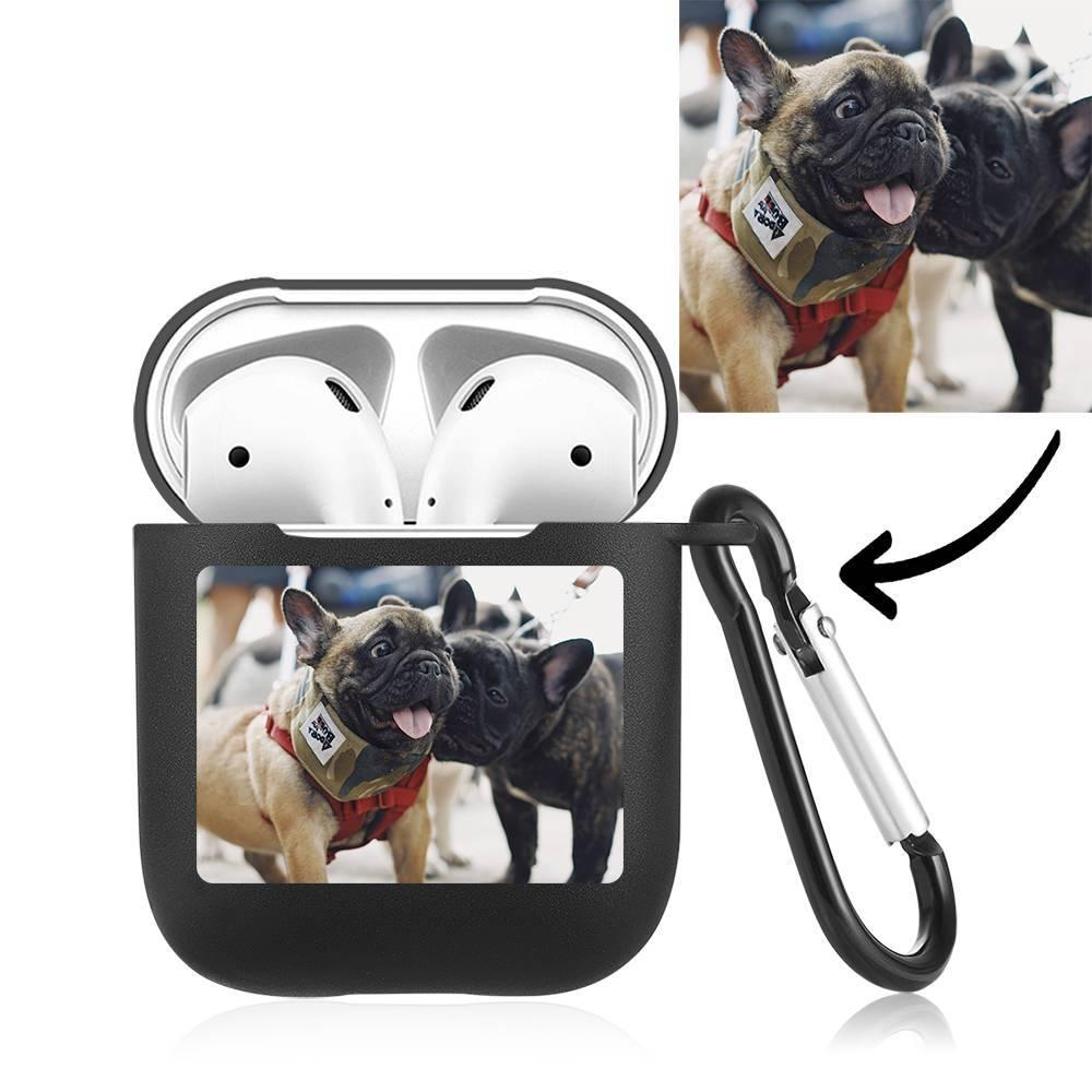 Custom Photo Earphone Case for AirPods Lovely Dog, Earphone Cover Protective Cover - Black