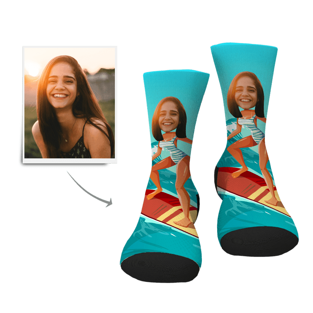 Girlfriend's Gift Photo Socks Long Distance Gift