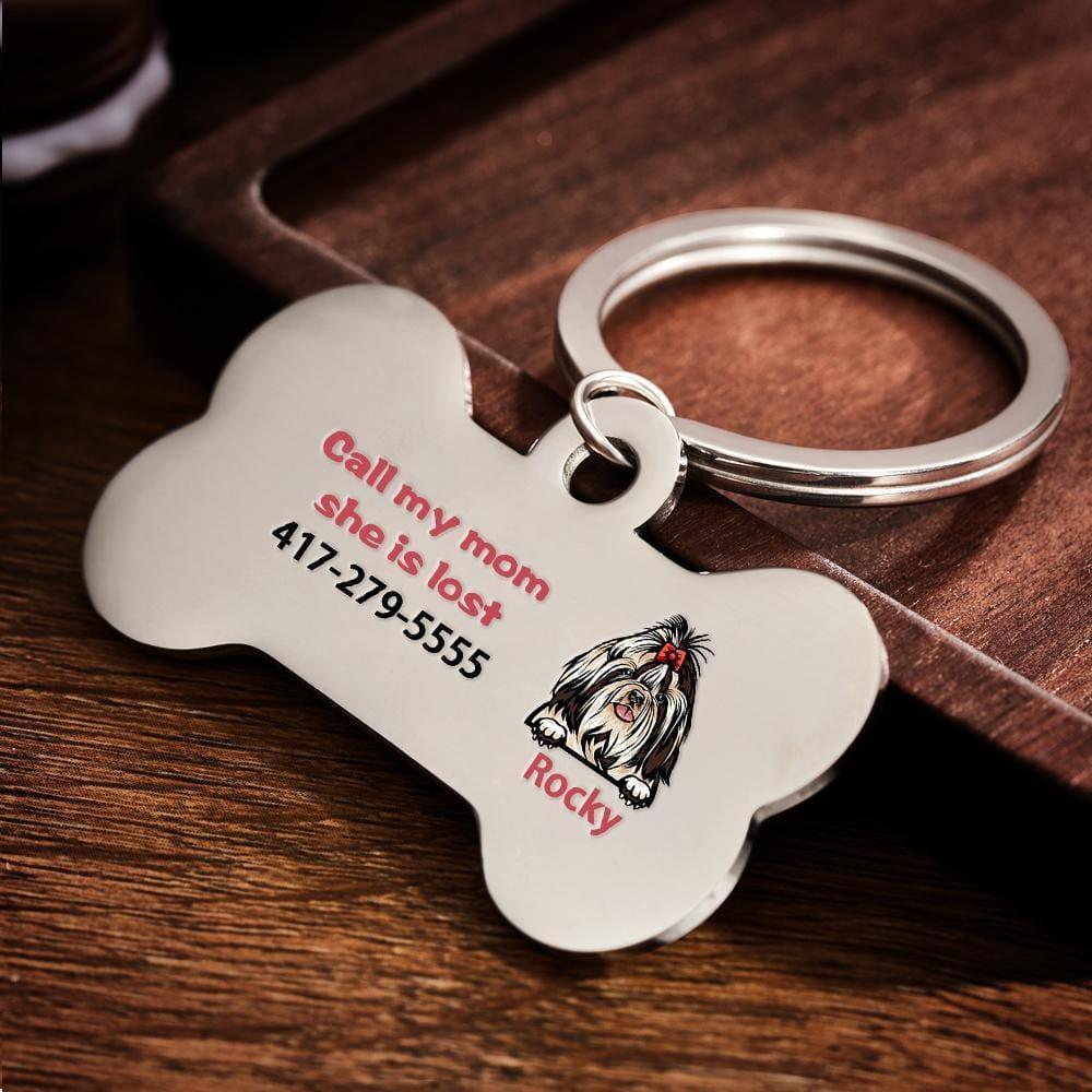 Personalised Dog Tags Call My Mom She is Lost Dog Tag Gifts for Dog