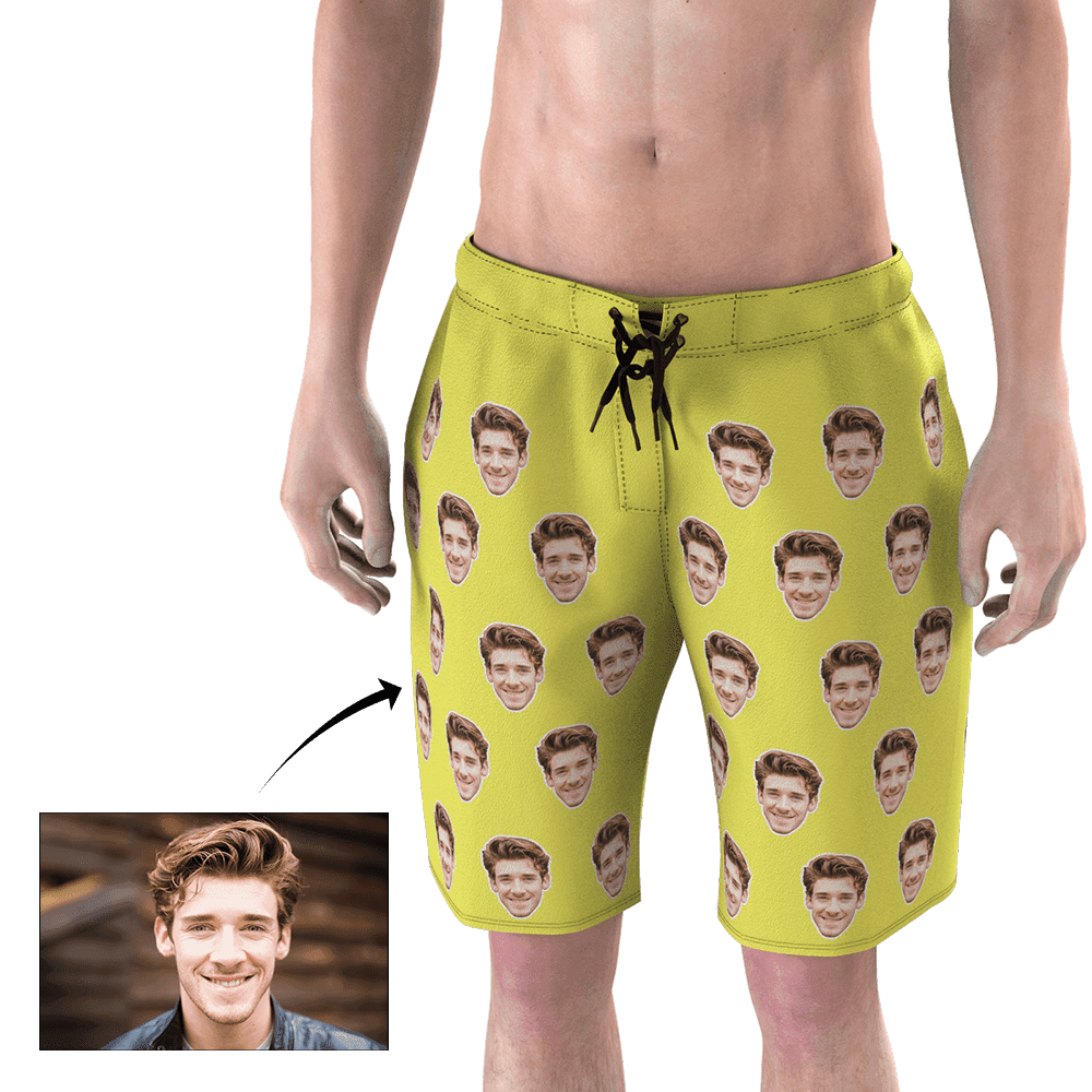 Face Swimming Trunk Custom Swim Trunk Swimming Gift For Dad