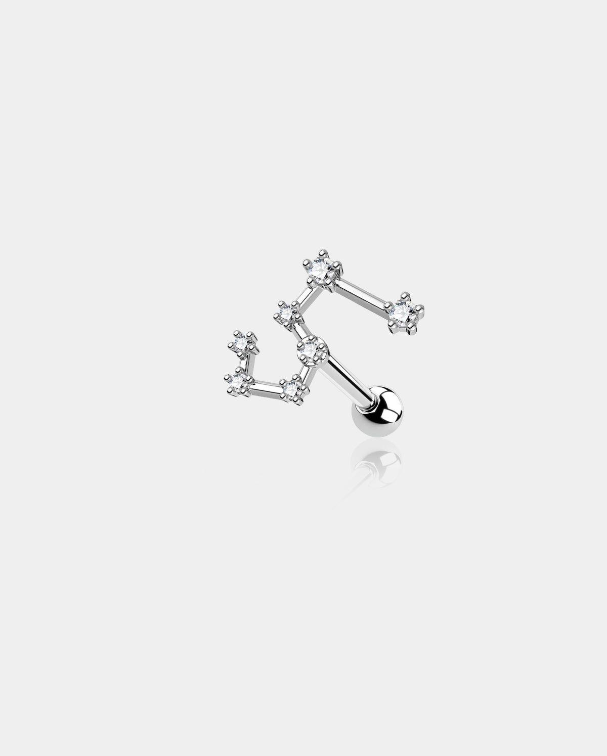 Zodiac Star Constellation Cartilage Stud - Leo