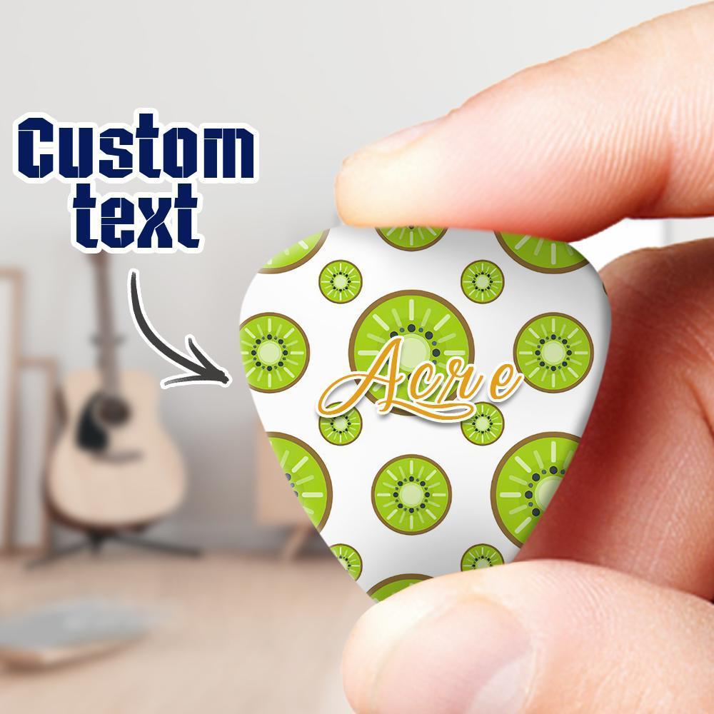 Kiwi Gift Engraved Guitar Pick Gift For Music Lovers - 6pcs