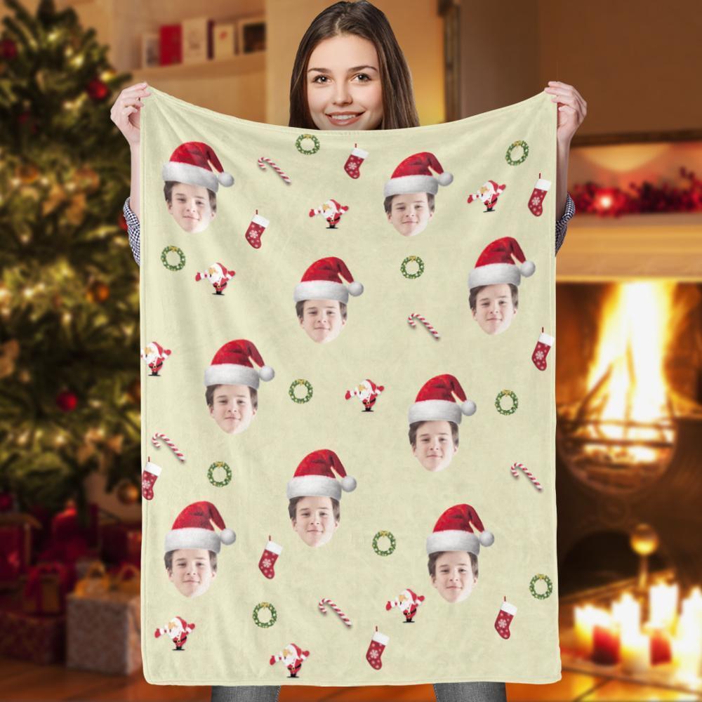 Christmas Custom Face Blanket Gift Christmas Presents for Boyfriend