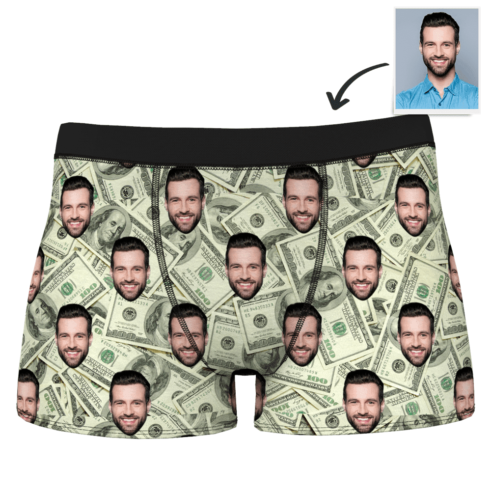 Boxer Brief Underwear with Face - Money