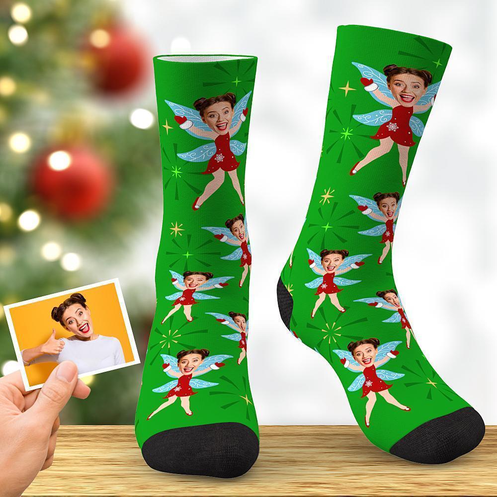 Christmas Socks Custom Face Socks Elf Christmas Gifts